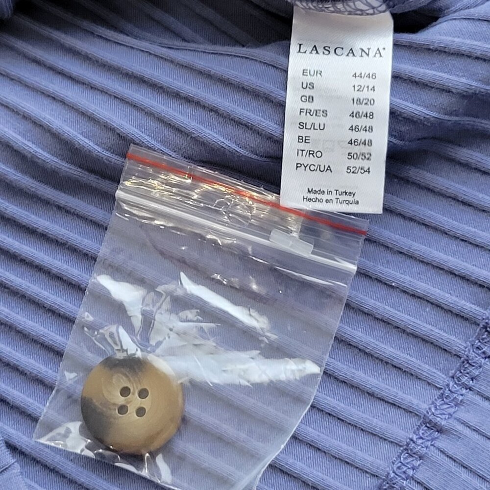 NWT Lascana Ribbed Button Up Top Size 12 - Picture 7 of 7